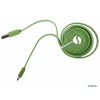 Кабель ONEXT 1.5 м,USB-microUSB, плоский, зеленый