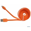 Кабель ONEXT 1.5 м,USB-microUSB, плоский, оранжевый