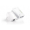 Адаптер POWERLINE 300MBPS TL-WPA2220 KIT TP-Link AV200 Комплект адаптеров Powerline с функцией усилителя беспроводного сигнала до 300 Мбит/с, скорость 200 Мбит/с по Powerline, 2,4 ГГц, 802.11b/g/n, 2 порта Fast Ethernet, HomePlug AV, Plug and Play, WiFi Clone, 2 устройства в комплекте (TL-PA2010 в к