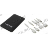 Аккумулятор KS-is Power Bank KS-215 Black (2xUSB 2.1A, 10000mAh, 9  адаптеров, Li-lon)