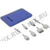 Аккумулятор KS-is Power Bank KS-215 Blue (2xUSB 2.1A, 10000mAh,  9  адаптеров,  Li-lon)