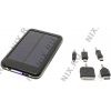 Внешний аккумулятор KS-is Poсket Power KS-202 Black (USB 1.5A, 5000mAh, 3 адаптера,  солнечная панель, Li-lon)