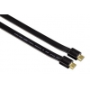 Кабель Hama H-83090 HDMI 1.4 (m-m) 1.5 м плоский  4Kx2K 10.2Гбит/с HEC 3зв угловой фиксатор черный  (00083090)