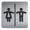 Табличка-пиктограмма Durable WC женский/мужской 150*150 мм (4958-23) (мин.кол.5)