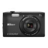 Фотоаппарат Nikon CoolPix S3600 черный 20.1Mpix Zoom8x 2.6" 720p 25Mb SDXC CCD 1x2.3 IS opt 2minF 1.1fr/s 30fr/s/EN-EL19 (VNA551E1)