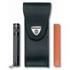 Чехол из нат.кожи Victorinox Leather Belt Pouch (4.0523.32) черный с застежкой на липучке/отдел.для фонаря и точ.камня без упаковки