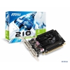 Видеокарта 1Gb <PCI-E> MSI N210-TC1GD2 с CUDA <GFGT210, GDDR2, 64 bit, HDCP, VGA, DVI, HDMI, Low Profile, Retail> (912-V809-674)