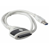 Контроллер Orient UHD-504 (USB 3.0 to SATA III, SSD и HDD 2.5", кнопка резервного копирования, разъем доп питания) (29686)