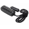 Автомобильное зарядное устройство GINZZU GA-4430UB на 4 USB порта 6000мА с удлинителем - 80см
