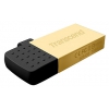 Флеш Диск Transcend 8Gb On-the-Go (OTG) TS8GJF380G USB2.0 золотистый