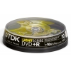 Диск DVD+R TDK 4.7Gb 16x Cake Box Lightscribe Color (10шт) (t18828)
