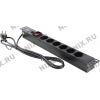 5bites <SP6-B-1819> Блок силовых розеток 19", чёрный 1U 6розеток,  шнур 1.75м