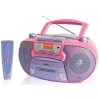 Аудиомагнитола BBK BX111UC фиолетовый/розовый 4Вт/CD/CDRW/MP3/FM(dig)/USB