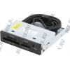 Sema <SFD-321F/T81UB Black>3.5" Internal USB3.0  CF/MD/MMC/SD/microSD/MS(/Pro/Duo)Card Reader/Writer+1portUSB3.0