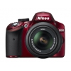 PhotoCamera Nikon D3200 KIT red 24.2Mpix 18-55VRII 3" 1080p SD Набор с объективомEN-EL14 (VBA331K002)