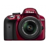 PhotoCamera Nikon D3300 KIT red 24.2Mpix 18-55VR II 3" 1080p SD Набор с объективомEN-EL14 (VBA391K001)