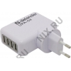 Defender UPA-04 <83521> Зарядное устройство USB (Вх. AC170-220V, Вых.  DC5V,  4xUSB  2.1A)