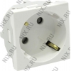 Розетка 220V 2к+з, 45х45, белая, <45132SBR> Efapel,  с шторками