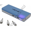 Аккумулятор KS-is Power Bank KS-229 Blue (2xUSB 2.1A, 16800mAh, 3  адаптера, фонарь, Li-lon)