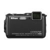 PhotoCamera Nikon CoolPix AW120 black 16Mpix Zoom5x 3" 1080 21Mb SDHC CMOS IS KPr/DPr/WPr/FPr WiFi GPS ЗащищеннаяEN-EL12 (VNA590E1)