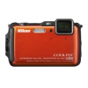 PhotoCamera Nikon CoolPix AW120 orange 16Mpix Zoom5x 3" 1080 21Mb SDHC CMOS IS KPr/DPr/WPr/FPr WiFi GPS ЗащищеннаяEN-EL12 (VNA592E1)