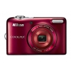 PhotoCamera Nikon CoolPix L30 red 20Mpix Zoom5x 3" 720p 25Mb SDHC CCD IS AA (VNA632E1)