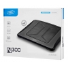 Подставка для ноутбука Deepcool N300 15.6"340x266x57мм 23дБ 1xUSB 1x 200ммFAN 558г алюминиевая сетка/пластик черный