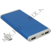 Аккумулятор Ross&Moor PB-MS014 <Blue> (2xUSB  2.1A,  10000mAh,  Li-Pol)