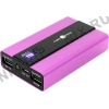 Аккумулятор Ross&Moor PB03M <Purple> (2xUSB 2A,  6000mAh,  фонарь,  Li-Pol)