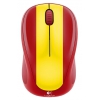 Мышь Logitech M235 желтый/красный оптическая (1000dpi) беспроводная USB для ноутбука (2but) (910-004028)