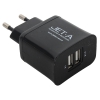 Универсальное зарядное устройство Jet.A UC-I6 от сети 220В (2 USB-порт, 2.1 A / 1 A, кабель Apple 8 pin в комплекте) Универсальное зарядное устройство