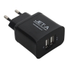 Универсальное зарядное устройство Jet.A UC-S6 от сети 220В (2 USB-порта, 2.1 A / 1 A, кабель micro USB в комплекте) Универсальное зарядное устройство
