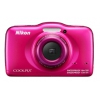 PhotoCamera Nikon CoolPix S32 pink 13.2Mpix Zoom3x 2.7" 1080 26Mb SDHC CMOS el KPr/DPr/WPr/защищенная,+рюкзакEN-EL19 (VNA582K001)