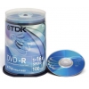 Диск DVD-R TDK 4.7Gb 16x Cake Box Printable (1шт) (100) (t19915) (DVD-R47PWWCBED100)