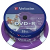Диск DVD+R Verbatim 4.7Gb 16x Cake Box Printable (1шт) (25) (43539)