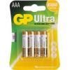 Батарея GP Ultra Alkaline 24AU LR03 AAA (4шт) (GP 24AU-U4 ULTRA) (мин.кол.10)