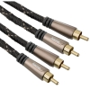 Кабель аудио Hama 2хRCA (m)/2хRCA (m) 3м. Позолоченные контакты черный 5зв (00122293)