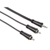 Кабель аудио Hama Jack 3.5 (m)/2хRCA (m) 0.75м. черный (00122294)