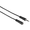 Кабель аудио Hama Jack 3.5 (f)/Jack 3.5 (m) 3м. черный (00122314)