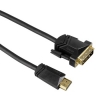 Кабель видео Hama HDMI (m)/DVI-D (Dual Link) (m) 1.5м. Позолоченные контакты черный 3зв (00122132)