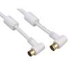Кабель антенный Hama Coax (m)/Coax (f) 5м. феррит.кольца Позолоченные контакты белый (00122420)