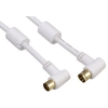 Кабель антенный Hama Coax (m)/Coax (f) 10м. феррит.кольца Позолоченные контакты белый (00122421)