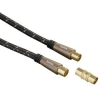 Кабель антенный Hama Coax (m)/Coax (f) 3м. Позолоченные контакты черный (00122426)