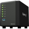 Сетевой накопитель Synology DS414slim Сетевой накопитель с 4 отсеками для 2.5” SATA(II) или  2,5” SATA/SSD, 1.2 ГГц CPU, RAM 512Mb