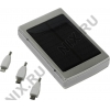 Внешний аккумулятор KS-is Power Bank KS-225 White (2xUSB 2.1A,  13800mAh,1  адаптер,фонарь,солнечная  панель,Li-lon)