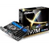 Мат. плата ASRock H97M <S1150, iH97, 2*DDR3, 2*PCI-E16x, SVGA, DVI, HDMI, SATA III, USB 3.0, GB Lan, Wi-Fi, mATX, Retail>