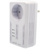 PowerLine адаптер UPVEL UA-252PS HomePlug AV 500 Мбит/с с поддержкой IP-TV, со встроенной розеткой, 2 LAN порта
