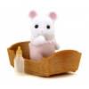 Игровой набор Sylvanian Families "Малыш Белый Мышонок" текстиль (от 4 лет) (3420)