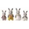 Игровой набор Sylvanian Families "Семья Серых Кроликов" текстиль/ПВХ/пластмасса (от 4 лет) (3134)