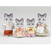 Игровой набор Sylvanian Families "Семья Серых Кошек" текстиль/ПВХ/пластмасса (от 4 лет) (3551)